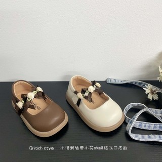 2025 Phong Cách Mới Cho Bé Tươi Phong Cách Phương Tây Ruy Băng Hoa Nhỏ Nơ Nông Miệng Tất Cả Trận Đấu Giày Da Nhỏ 2025 Mùa Xuân Bé Gái Giày Đơn20250121