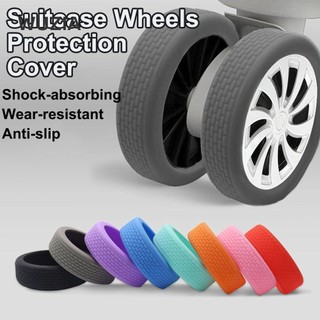 Wuzia 8 Cái / bộ Giày Bánh Hành Lý Du Lịch, Phụ Kiện Vali Silicon Vali Bánh Xe Bảo Vệ, Giảm Bánh Xe Giảm Tiếng Ồn Với Âm Thanh Im Lặng Xe Đẩy Hộp Bánh Bao