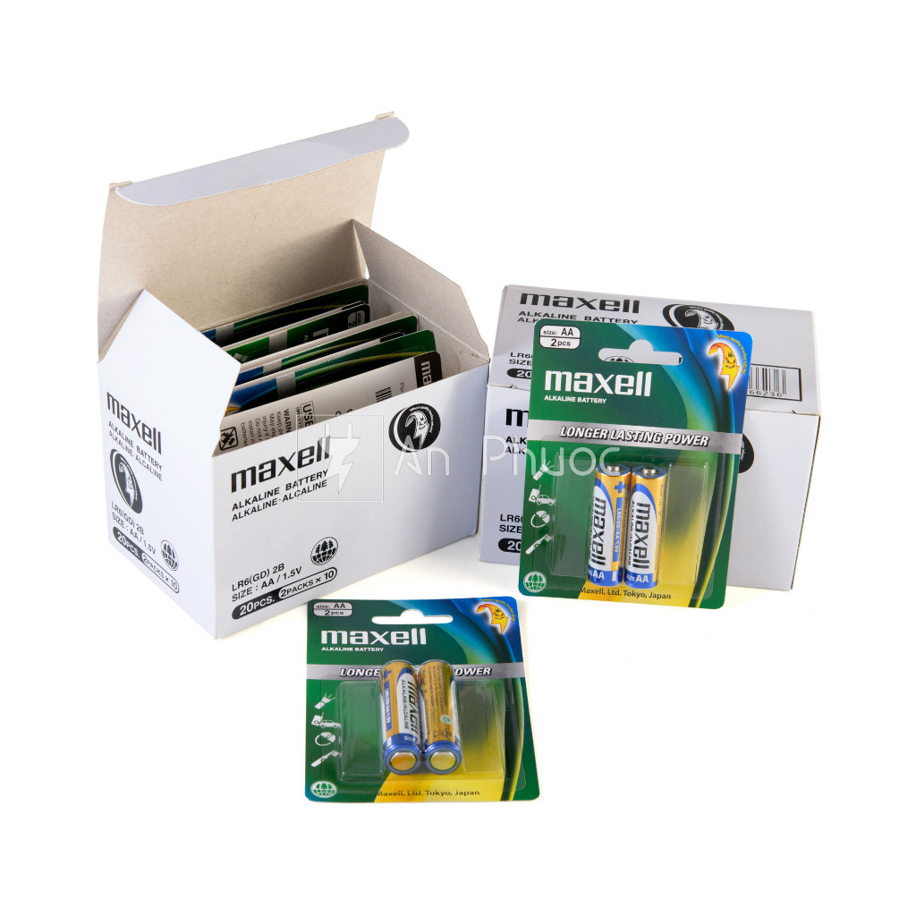 Pin AA và AAA Maxell Alkaline LR6/LR03 (vỉ 2 viên)