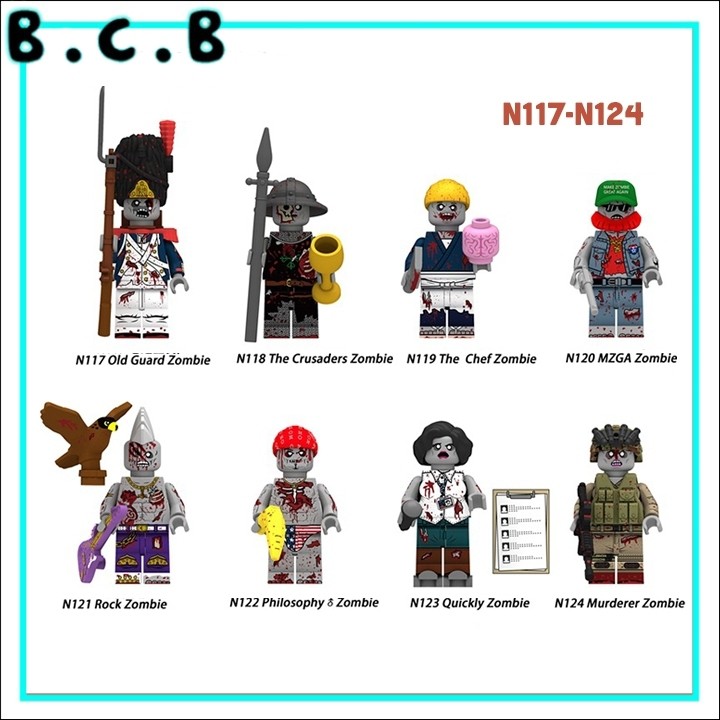 Zombie Mô Hình  Lính Xác Sống Zombie Đồ Chơi Zombie Series 3 Người Xác Sống Đa Nghành Nghề  N117-N12