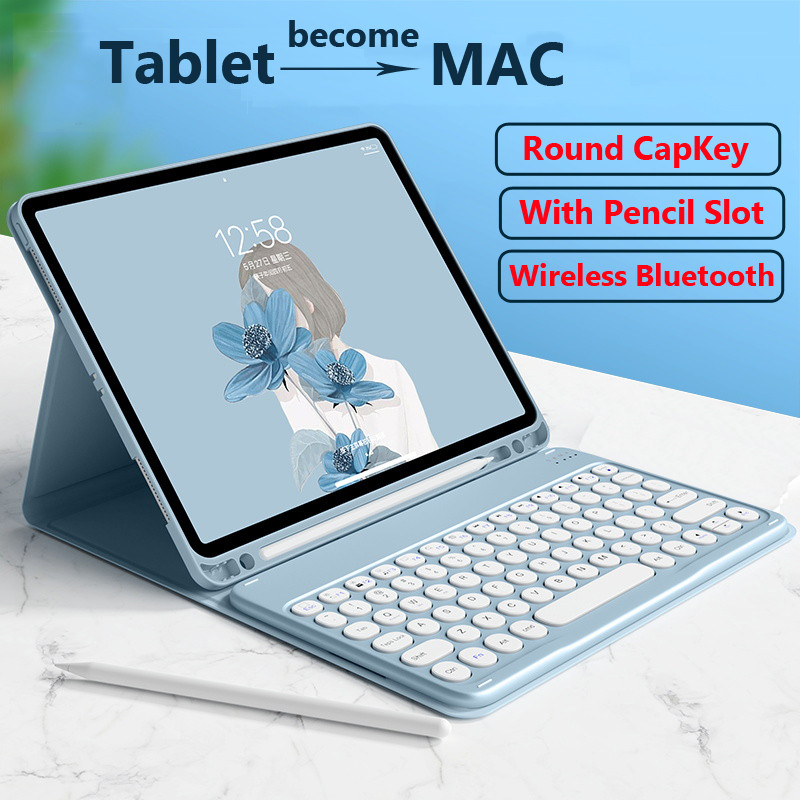 Ốp Bàn Phím Không Dây Cho IPad Pro 11 Inch 2025 11th A16 10.2 5 6 7 8 9th 10th Gen Air 13 Air 5 4 3 
