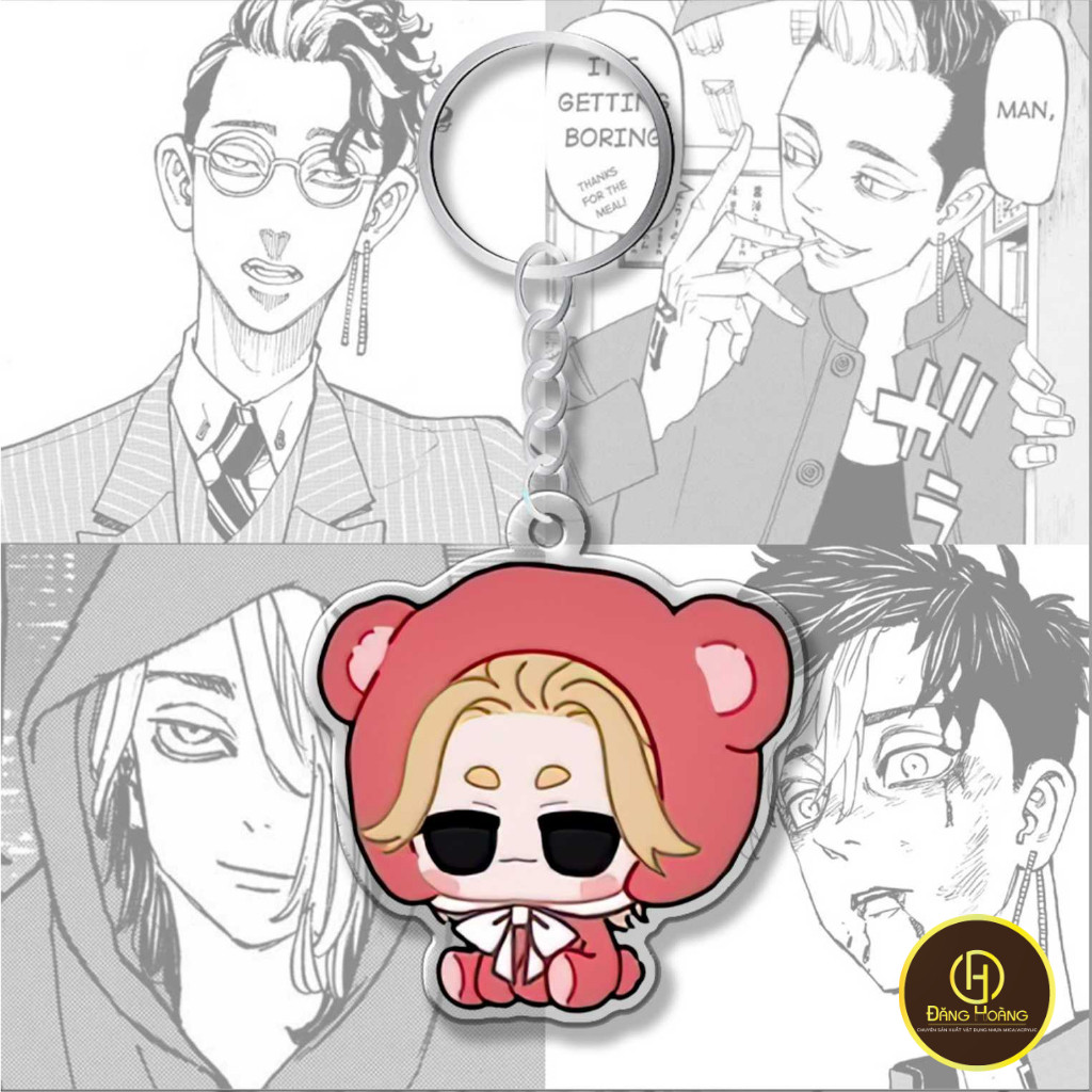 Móc khóa Tokyo Revengers Chibi Gấu bông dễ thương nhân vật Mikey Izana Ran Rindou-DH