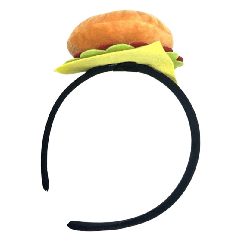 Mya Fun Life Like Hamburger Hairband Roleplay Mũ nón với thiết kế thực tế dành cho người lớn Trẻ em 