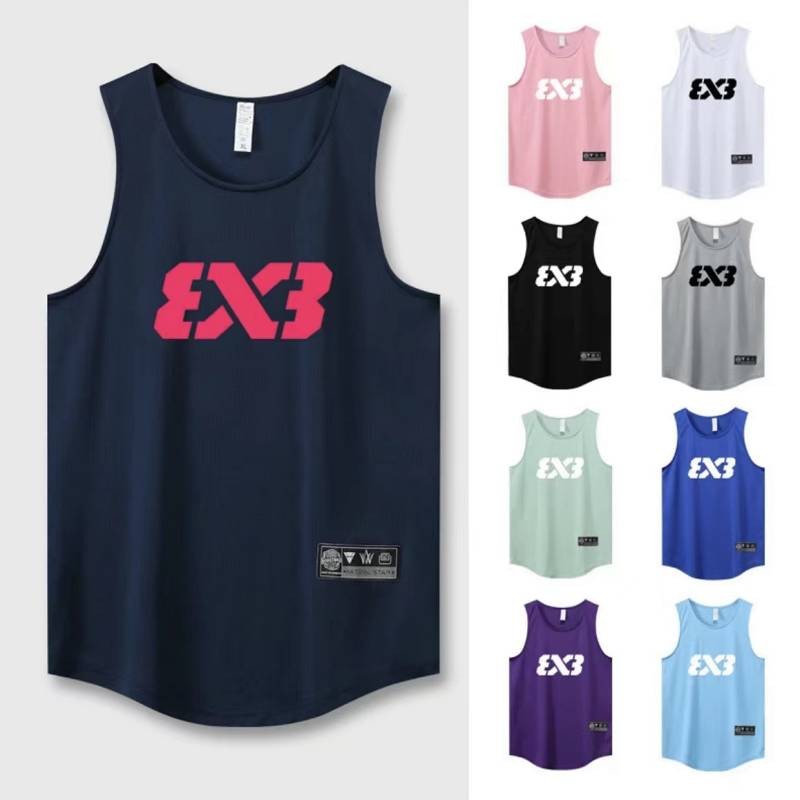3x3 Vest Quick-Drying Mesh Breathable Training Wear FIBA Basketball Sports Vest Thin Sleeveless Amer
