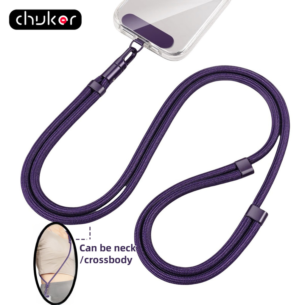 Dây buộc điện thoại đa năng có kẹp nâng cấp chống rơi 360° Dây đeo đeo cổ / đeo chéo có thể điều chỉnh xoay cho tất cả các trường hợp điện thoại