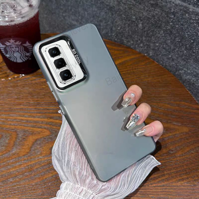 Vỏ Thời Trang Cho Infinix Hot 50 Pro + Plus Hot 50i Nhiều Màu Sắc Bạc Mờ Cứng IMD Cover Bảo Vệ Chống