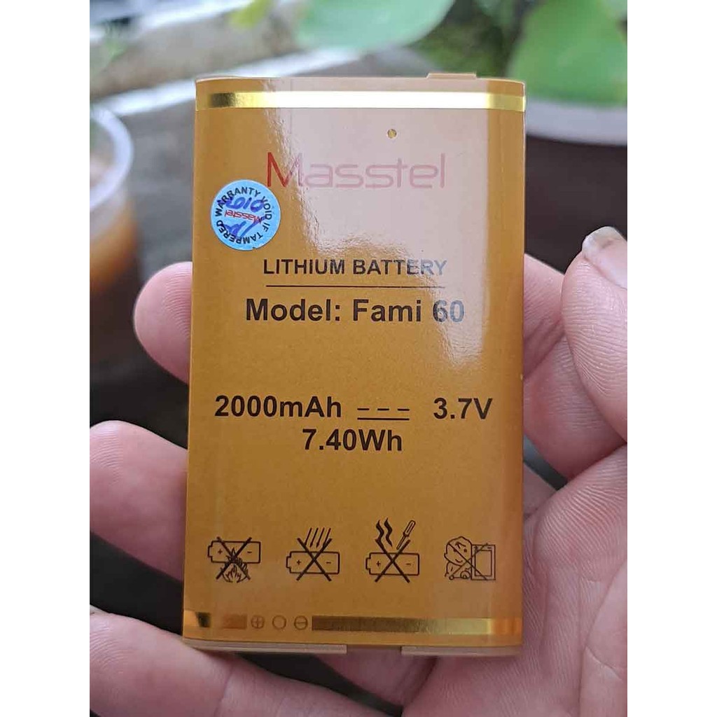Pin Fami 60 chính hãng Masstel- không lỗi sạc như pin lô - Dung lượng chuẩn : 2000mAh