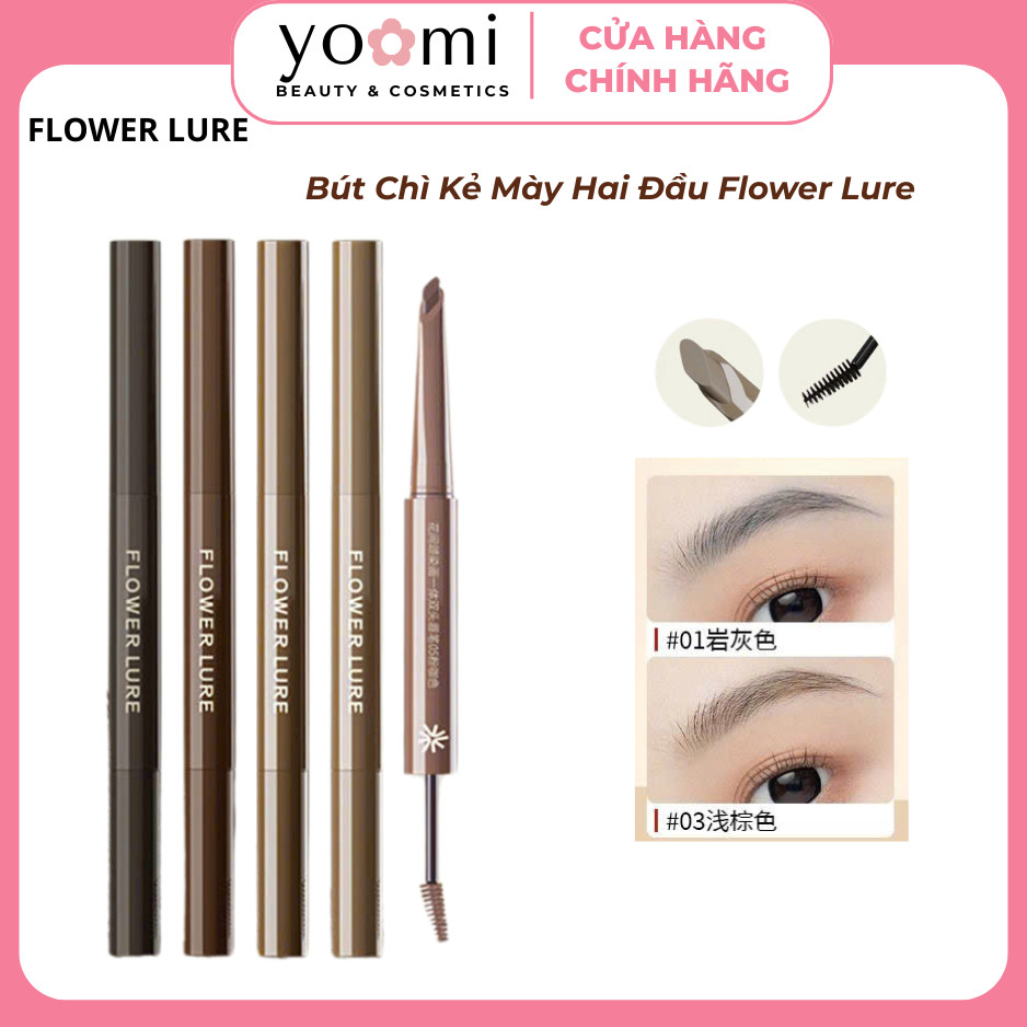 [FLOWER LURE] Bút Chì Kẻ Mày Hai Đầu Flower Lure Chống Nước Lâu Trôi Bút Kẻ Mày YOOMI COSMETICS C625