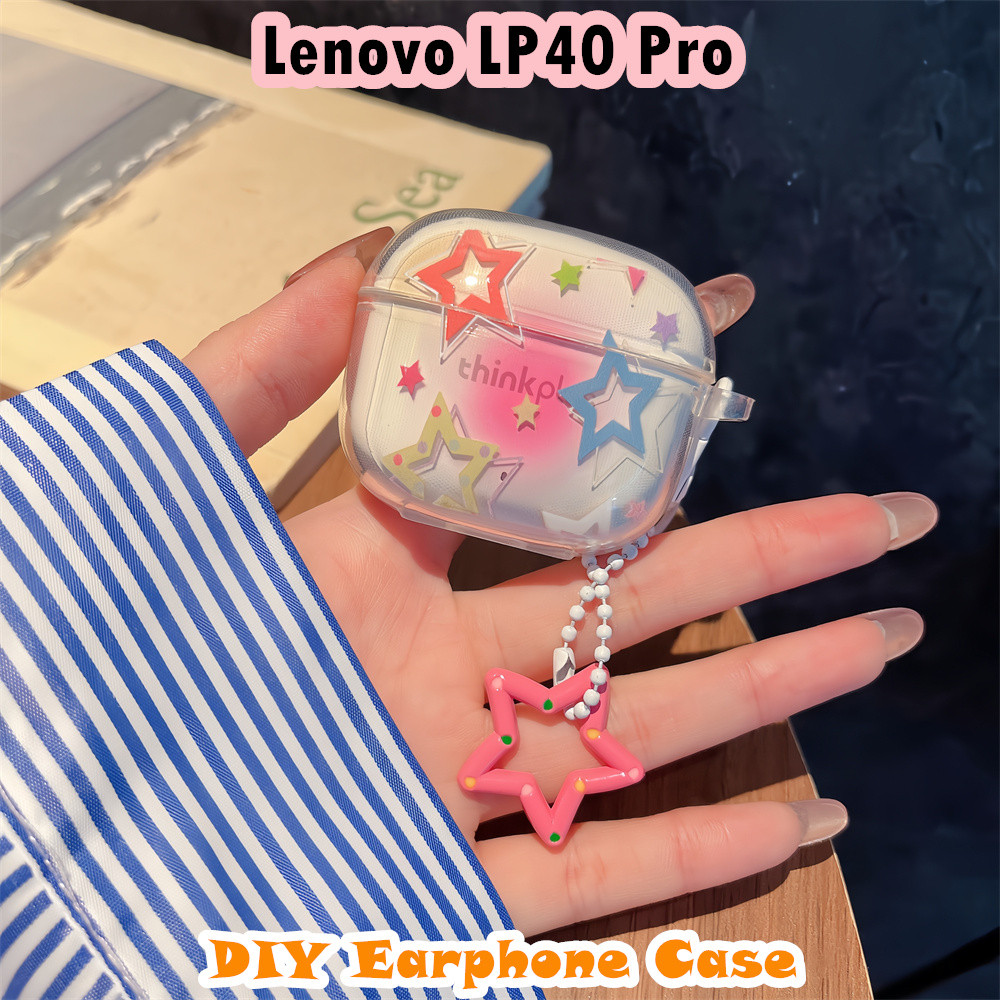 [Giao hàng nhanh] Dành cho vỏ Lenovo LP40 Pro Vỏ tai nghe silicon mềm DIY Phim hoạt hình mát mẻ