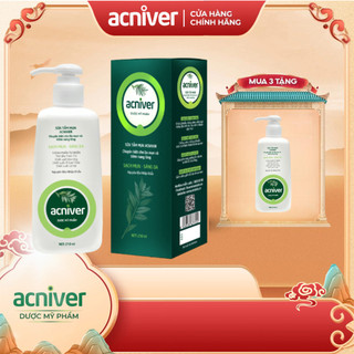 Sữa tắm giảm mụn lưng, giảm thâm, nâng tone da Acniver Santafa tinh dầu tràm trà hợp với da nhạy cảm - Chai 210ml