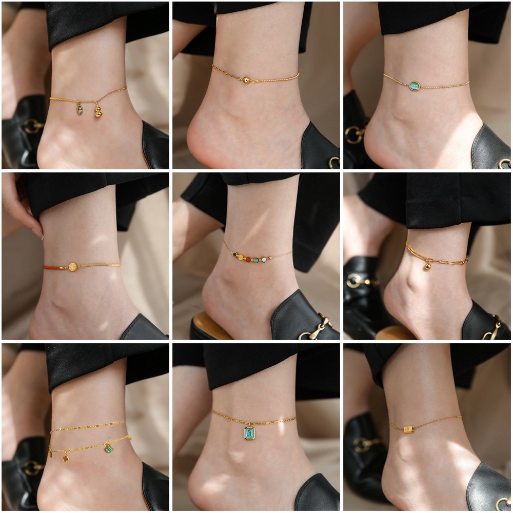 Đơn Giản Phù Hợp Với Vòng Chân Thép Titan Nữ Bé Gái Phải Có Vòng Chân Món Quà Trang Sức