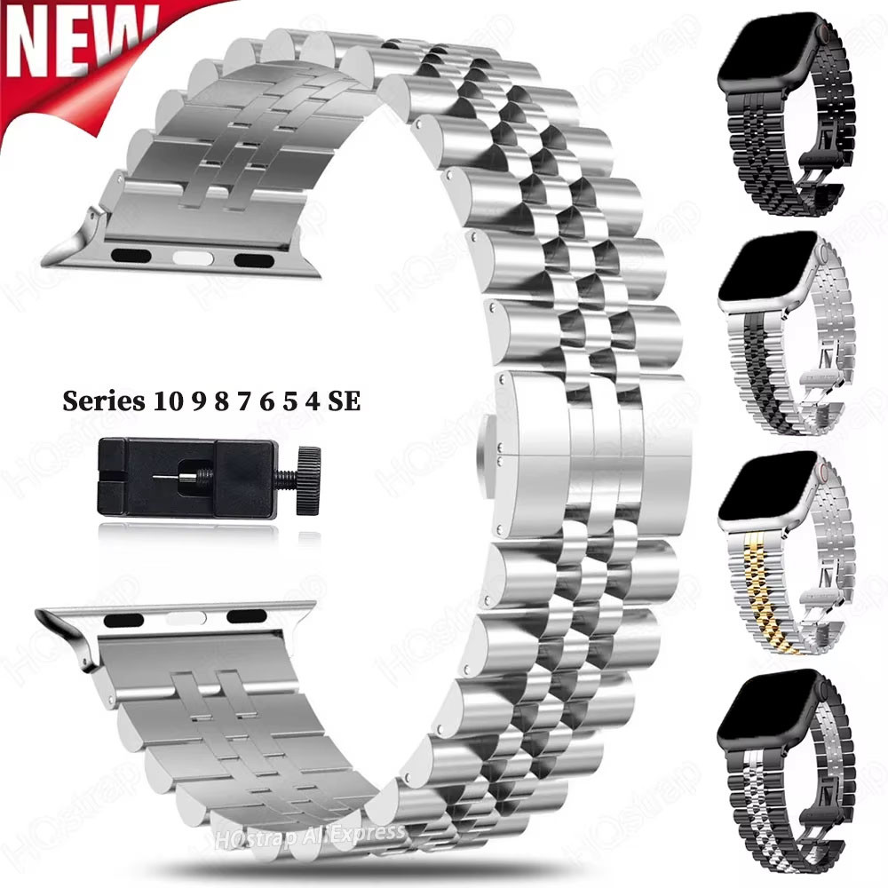 Dây Đeo Thép Cho Ap ple Watch 10 46mm Ultra Band 49mm Đai Cho i Watch Series 9 8 7 6 SE 44mm 45mm 41