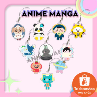 Móc treo điện thoại linh vật OTP móc treo điện thoại mỏ hỗn OTP full bộ chất liệu mica trong suốt