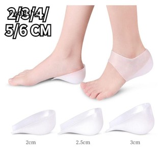  Đế tăng chiều cao FUDESHE Đệm gót chân đế 2-6cm vô hình Miếng đệm Gel silicon đàn hồi Plantar Fasciitis 