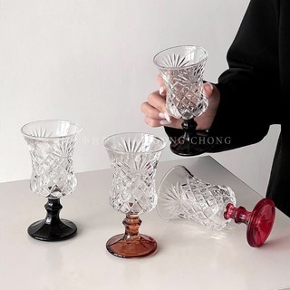 Cốc sâm panh dập nổi cổ điển Ly rượu thủy tinh gia đình