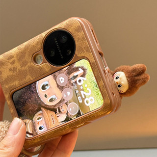 Ốp Điện Thoại LUSHUO Cho Samsung Galaxy Z Flip 6 5 4 3 OPPO Find N2 Flip N3 Flip Ốp Lưng Hoạt Hình Dễ Thương Có Dây Đeo Tay Cho Flip3 Flip4 Flip5 Flip6 N2Flip N3Flip