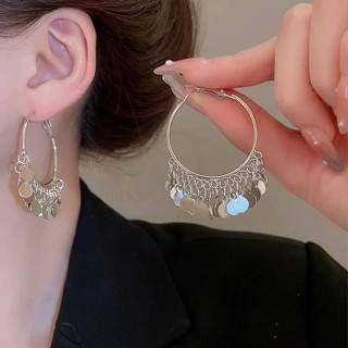 Bông tai tua rua đính cườm bạc Nữ Niche Phụ kiện thiết kế độc đáo