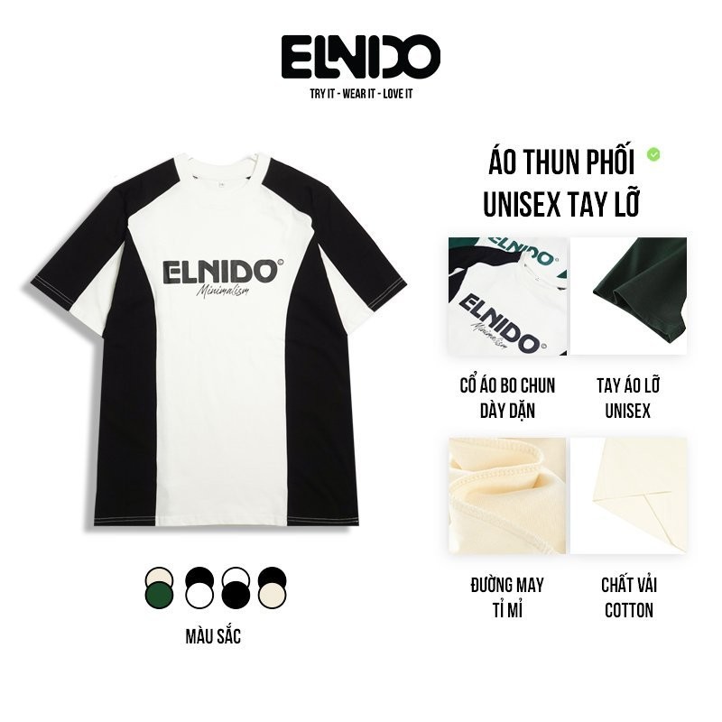 Áo thun nam nữ Unisex co giãn nhiều màu thoải mái ELNIDO