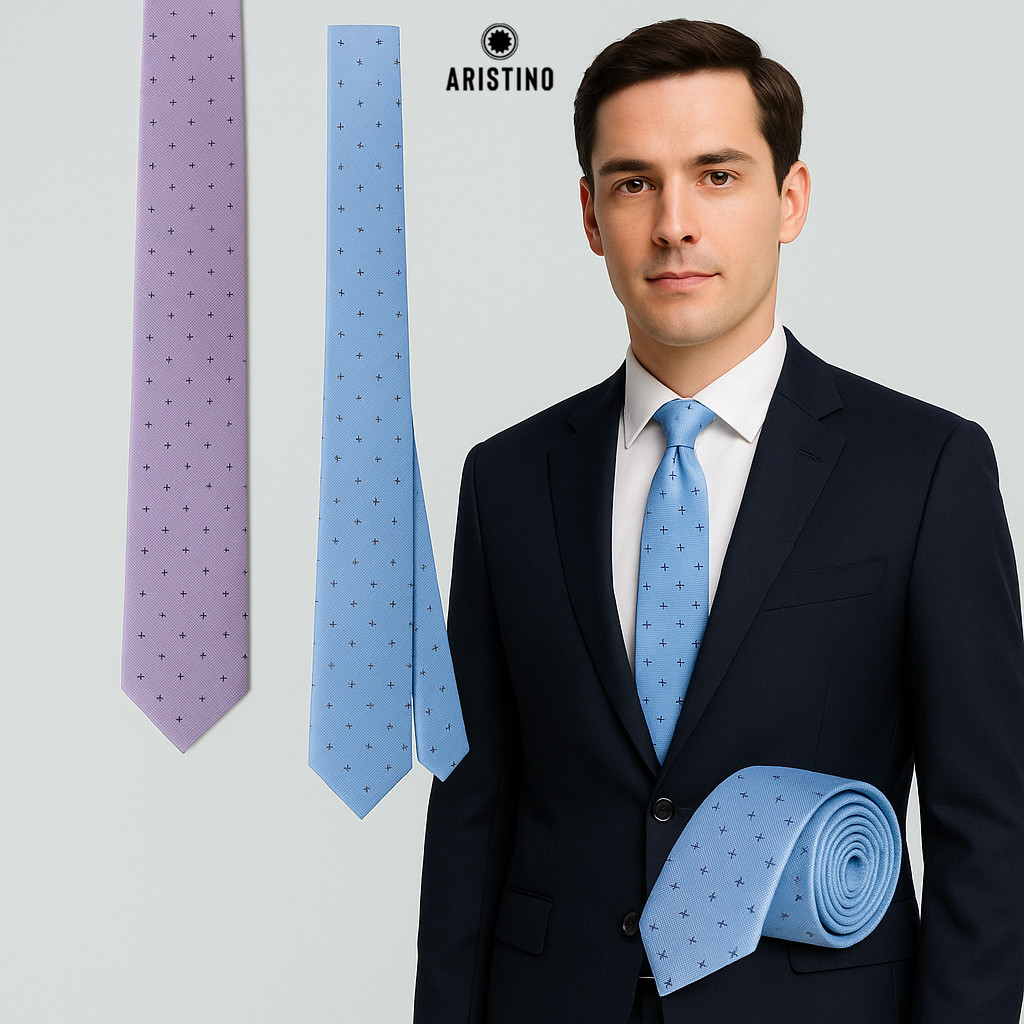 Cà Vạt Caravat Nam Aristino phụ kiện nơ dành cho vét suit sự kiện ATI00702
