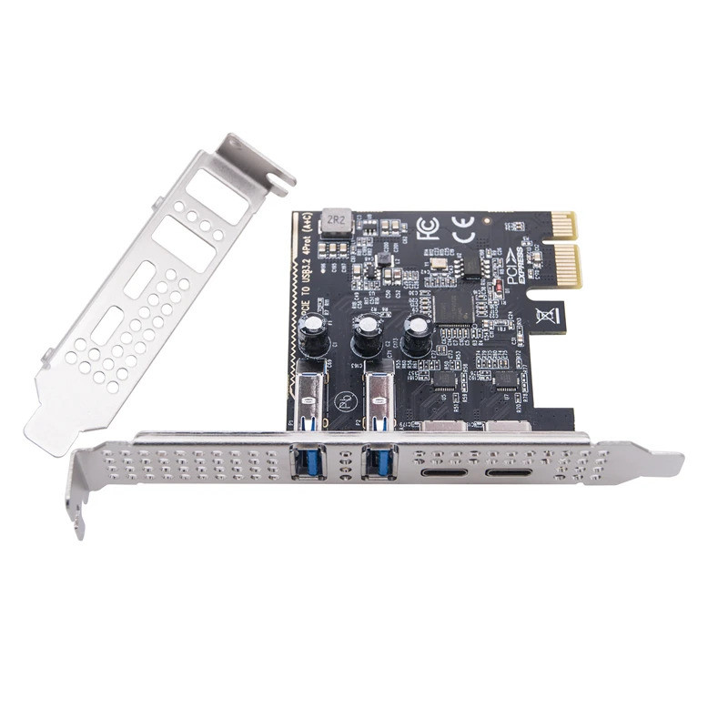 Bộ chuyển đổi thẻ mở rộng PCIE USB Type C HUB 2 cổng USB-C + 2 cổng USB3.2 GEN1 Thẻ nâng 5Gbps có gi
