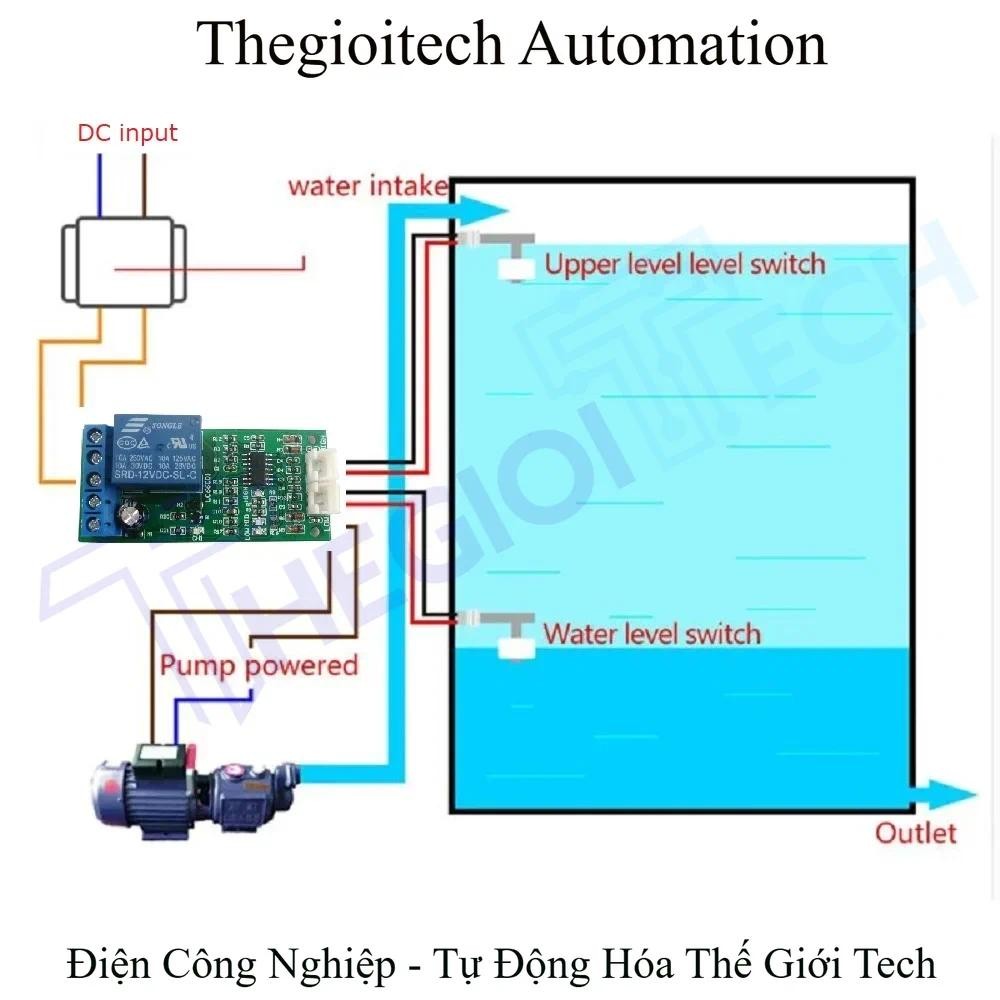 LC66C01 Auto Water Level Controller 10A DC12V Relay Pump Switch Module w/OCP SCP for Aquarium/Water 