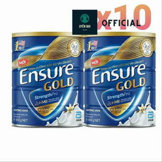 Combo 8-10 lon Sữa bột Ensure Gold Abbott hương vani (HMB) 850g/ 800g date 2027
