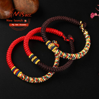 Dây Đỏ Vòng Tay Chín Lần Nút Kim Cương Rồng Thuyền Lễ Hội Nhiều Màu Dây Cặp Đôi Nam Nữ Tay Dây Bện Dây