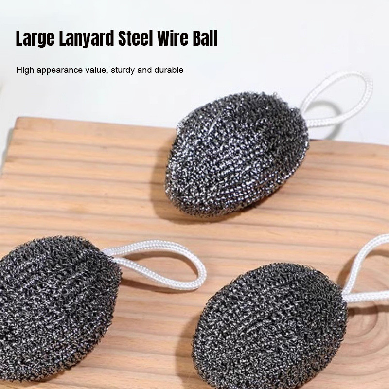 Miếng chà xông nồi, giẻ sắt cọ rửa inox nhôm,thép không gỉ, có dây cheo, tiện dụng đa năng