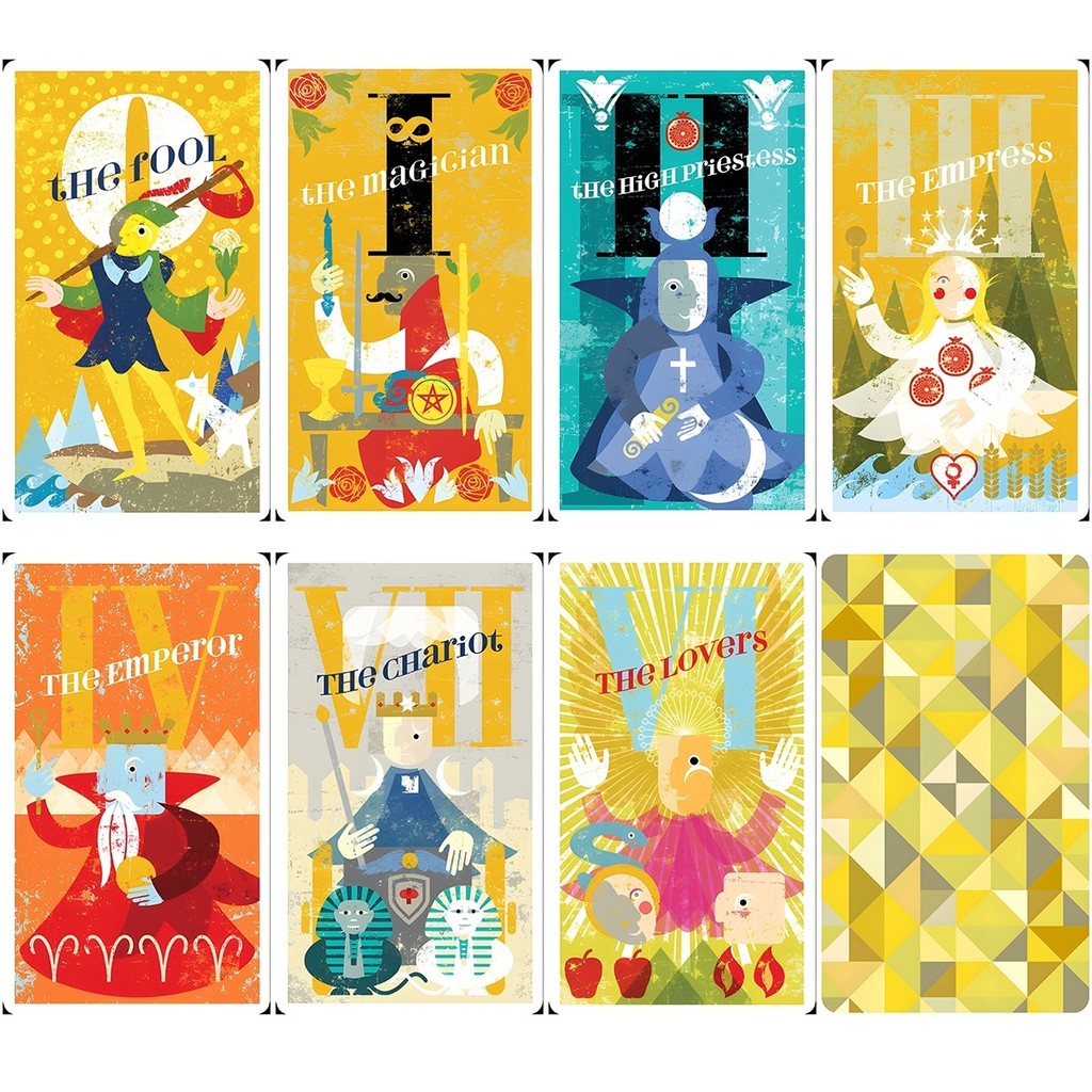 [Chống Thấm Nước Chống Mài Mòn] 11.7 * 6.5cm Clara 's Century Tarot English Board Game The Midcentur