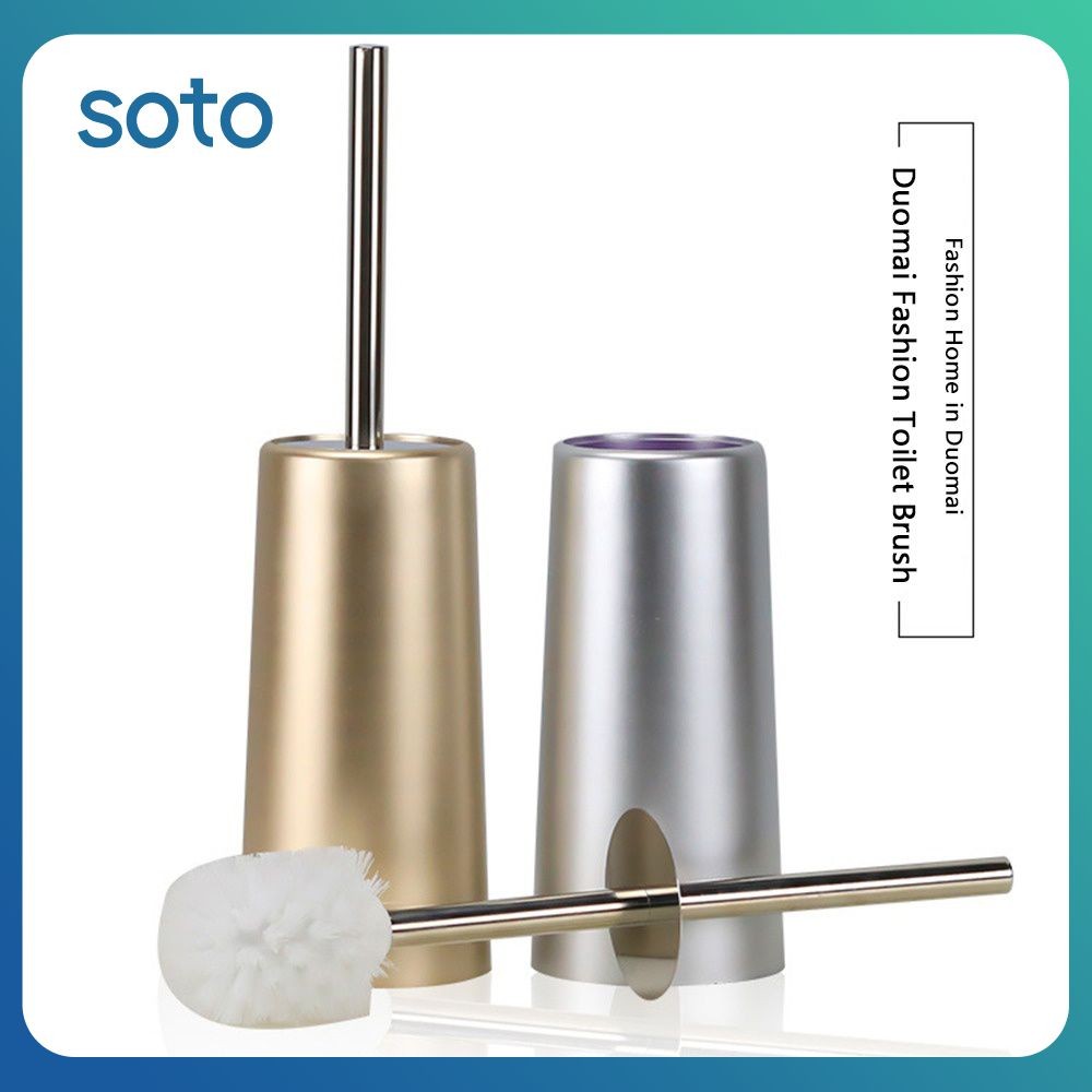 ♫ Vertical Toilet Brush Holder Stainless Steel Cleaning Tool Wall Mounted Toilet Brush Sets Bathroom
