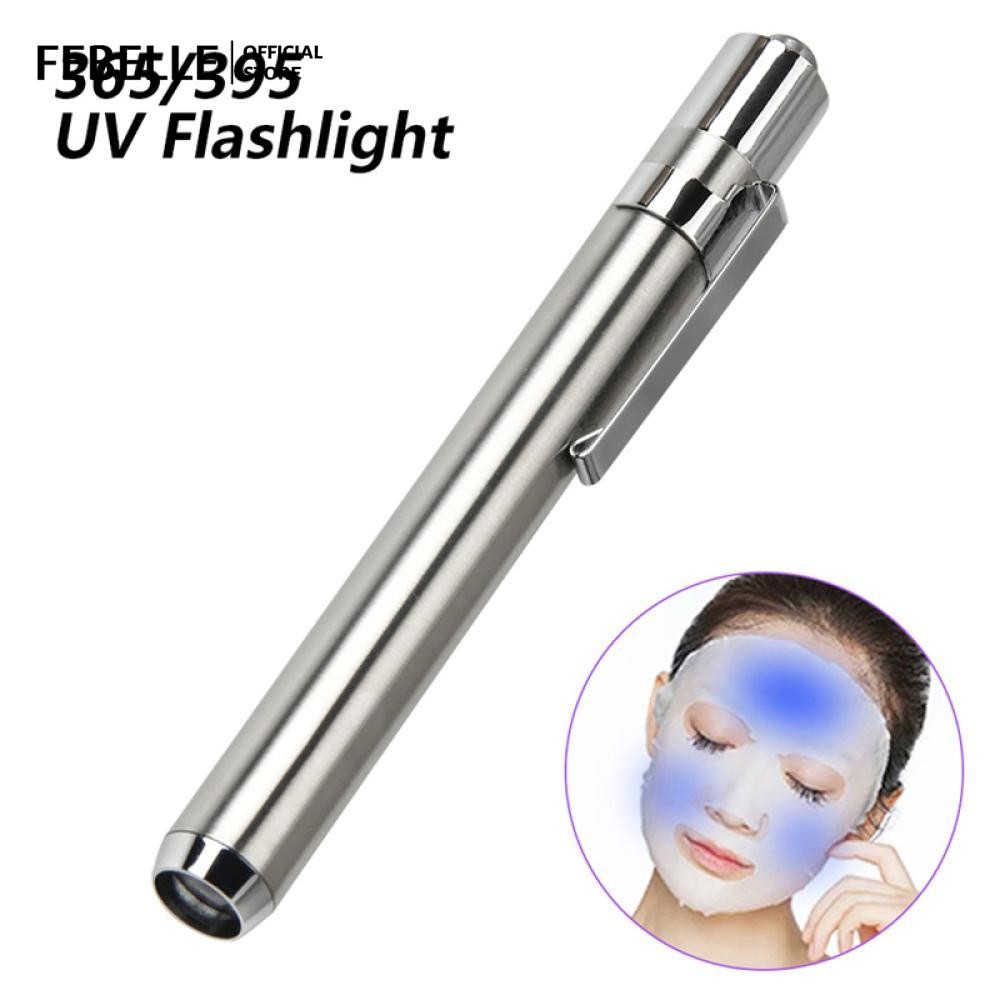 Đèn bỏ túi Mini bằng thép không gỉ 365 / 395nm Led 365 / 395 Đèn pin UV Đèn pin siêu tím để phát hiệ
