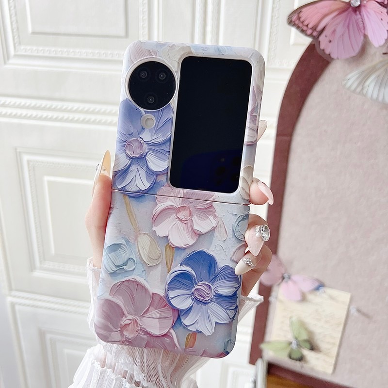 Dành Cho OPPO Find N3 Flip N3Flip Case Blossom Red Pink Flowers PC Hard Flip Phone Cover Case Cho OP