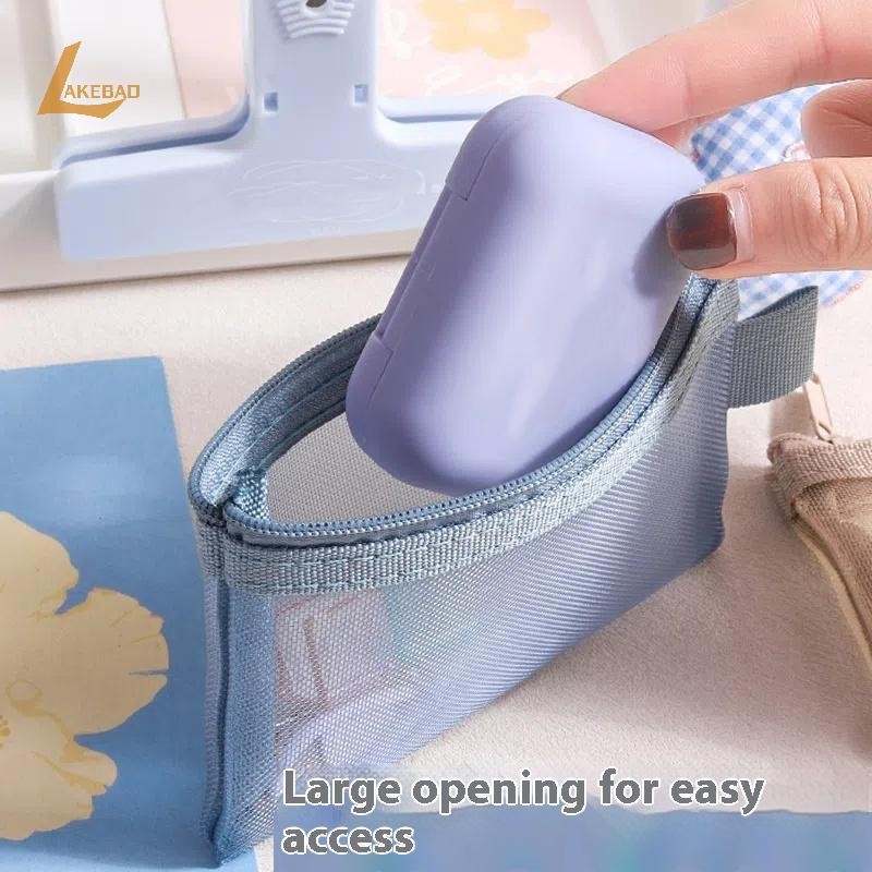 [LAKEBAO] 1 Túi đựng lưới dây kéo di động Ví đựng tiền xu Lưới vuông nhỏ Ví đựng tiền xu Túi đựng đồ du lịch có khóa kéo [MỚI] | BigBuy360 - bigbuy360.vn