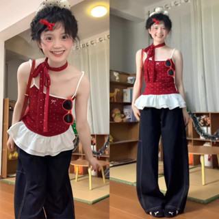  áo ba lỗ kiểu màu đỏ chấm bi girl phố nữ style hàn quốc  cami top salute local brand 