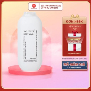  Sữa tắm trắng da thơm lâu Whisis Body Wash 500ml - gel tắm men gạo dưỡng da sáng khoẻ từ dầu dừa 