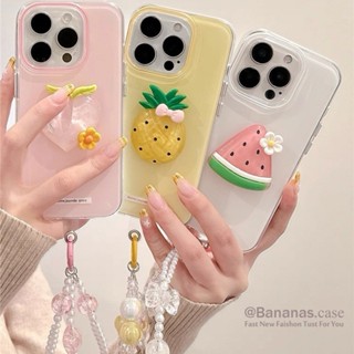 Tương thích với iPhone 16 15 14 13 12 11 Pro Max X Xr Xs Max 7 8 Plus SE2020 Ốp điện thoại 3D DIY Trái cây tươi Cặp đôi Ốp lưng mềm trong suốt