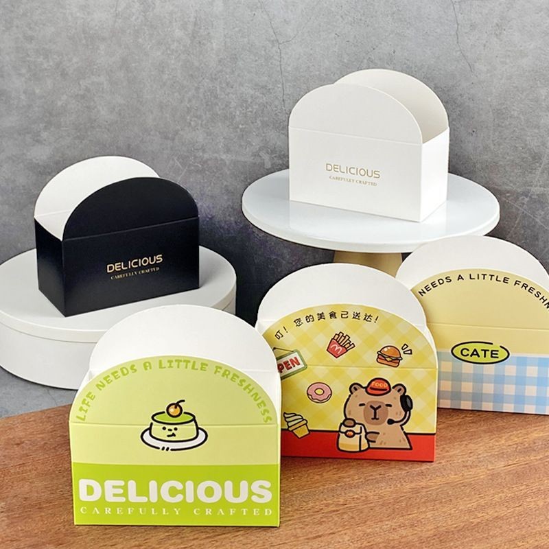 Hộp giấy soufflé, bánh kẹo Baumkuchen, bánh croissant, bánh bagel, bánh burger, bánh trứng dày, bánh