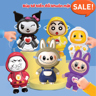 [CHUYÊN SỈ] Móc khóa labubu, kuromi, capybara, melody, shin lật mặt, xoay mặt thay đổi khuôn mặt