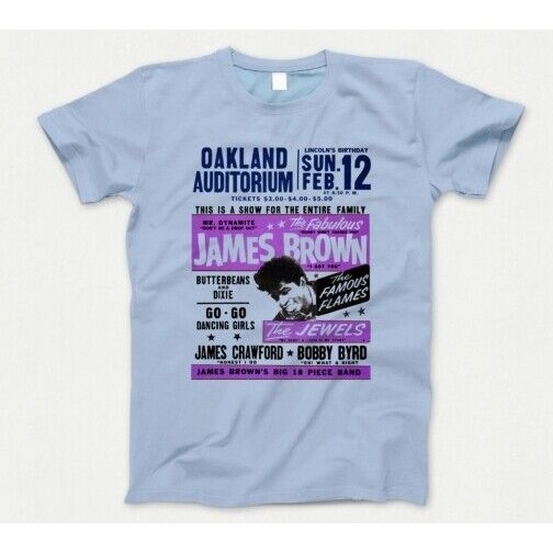 James Brown Poster Áo 620 Âm Nhạc Soul Funk Oakland Ngọn Lửa Nổi Tiếng Bobby Byrd
