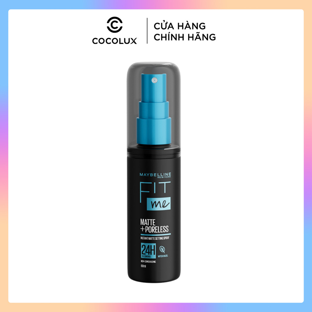 Xịt Khóa Nền Cố Định Trang Điểm Maybelline Fit Me Matte + Poreless Setting Spray 60ml