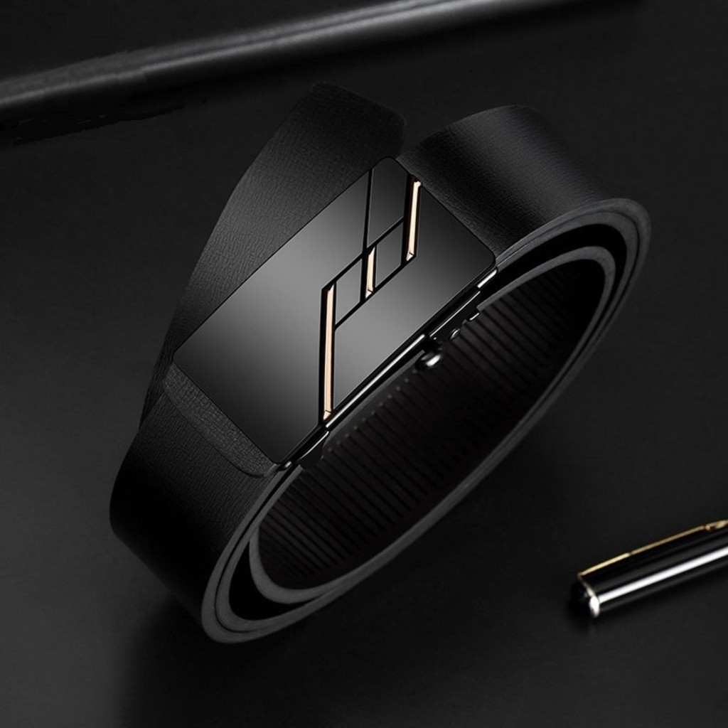 [LOẠI 1] Thắt Lưng Nam Dây Da Khóa Tự Động Mặt Hợp Kim, Dây Nịt Phong Cách Hàn Quốc Thanh Lịch - TLTD14