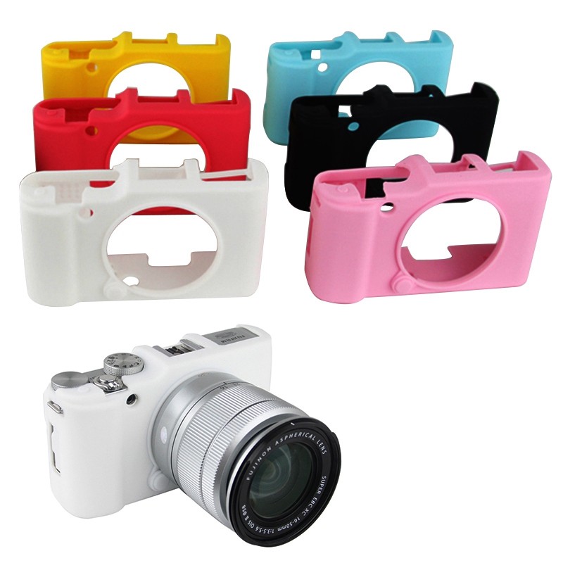 Silicon Mềm Cao Su Giáp Da Túi Bảo Vệ Camera Body Cover Cho FujiFilm Fuji XA2 XA1 XM1 Túi Máy Ảnh