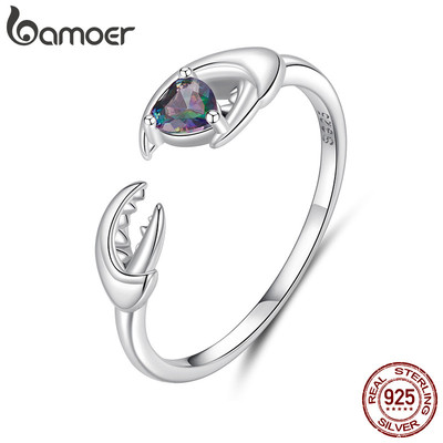 Bamoer Bạc 925 Nhẫn Ung Thư Thiết Kế Có Thể Điều Chỉnh Trang Sức Quà Tặng Nữ