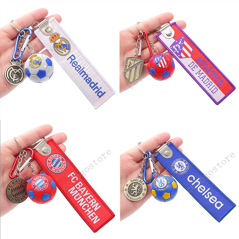 World Cup Kỷ Niệm Bóng Đá Móc Khóa RM LFC AFC Ba Lô Mặt Dây Chuyền Vòng Quà Tặng