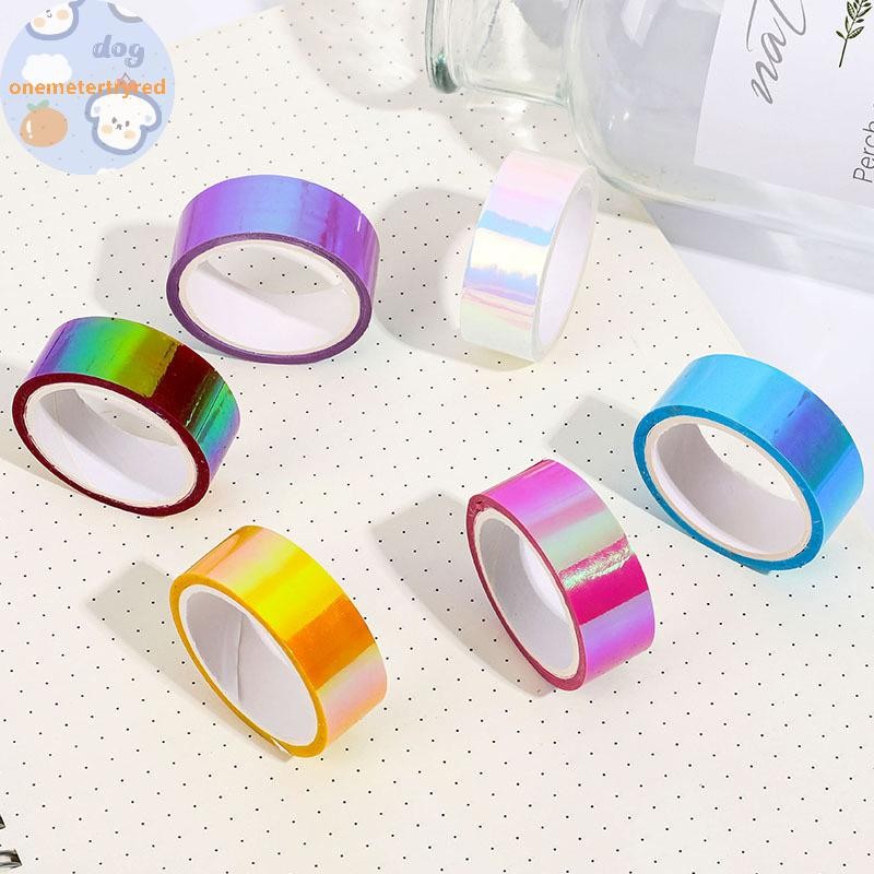 Metertryred 500cm Holographic RG Prismatic Glitter Tape Hoops Stick Rhythmic Gymnastics Ring Trang t