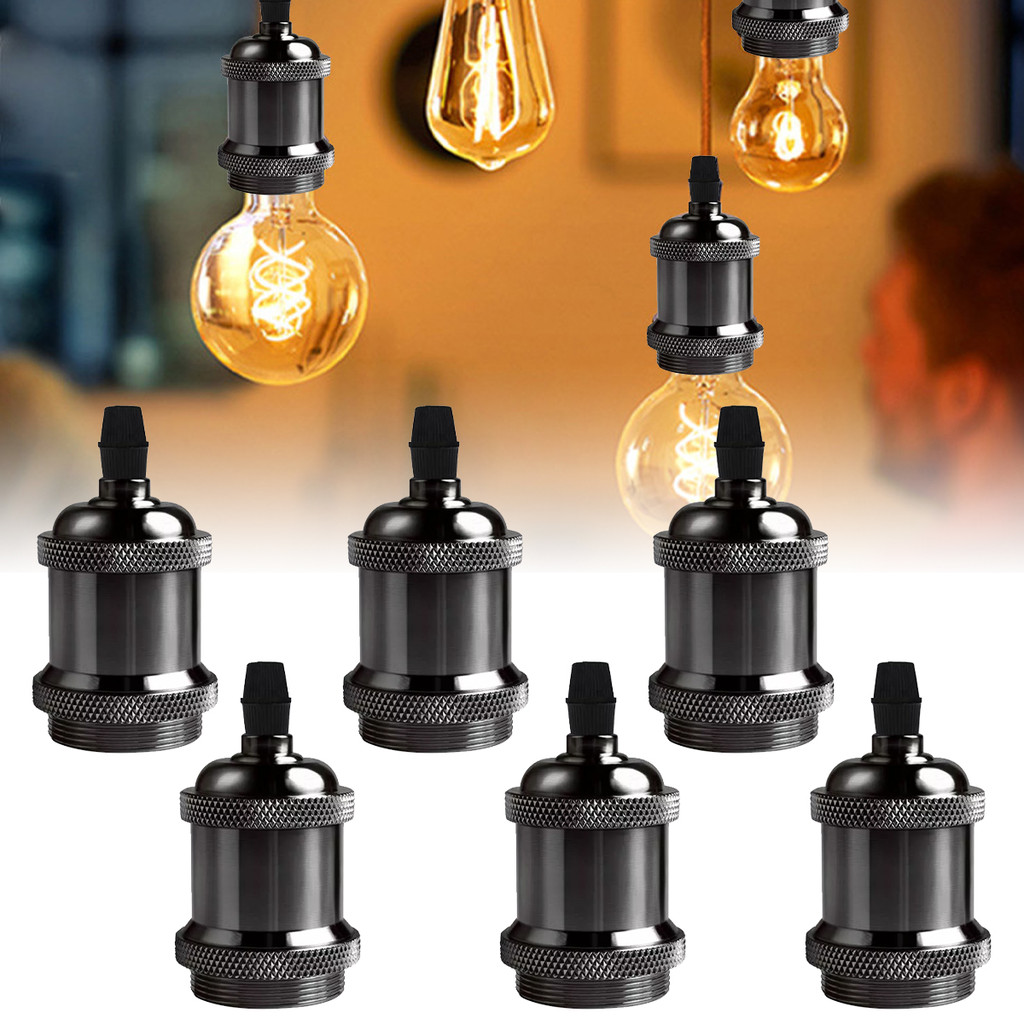 6 Chiếc Vintage Ổ Cắm Đèn Edison Vít Giá Đỡ E27 Bóng Đèn Đế Edison Bóng Đèn Treo Công Nghiệp Nhà Để 