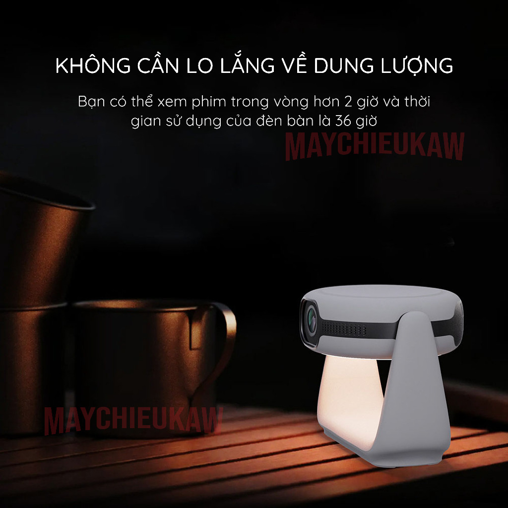 Máy chiếu tích hợp pin KAW Leser Hition KAW K1 - Độ Phân Giải Full HD, Tích Hợp Đèn Bàn, Đa Ứng Dụng | BigBuy360 - bigbuy360.vn