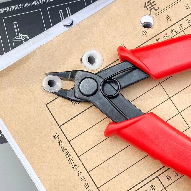 Kìm cắt ống đinh tán, máy đóng sách Deli, kìm đặc biệt để loại bỏ biên lai, loại bỏ ống đinh tán, cắ