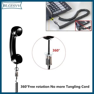 Bộ cầm tay blg RJ9 4P4C Bộ chuyển đổi dây điện thoại Cáp xoay 360 độ Công cụ tháo gỡ