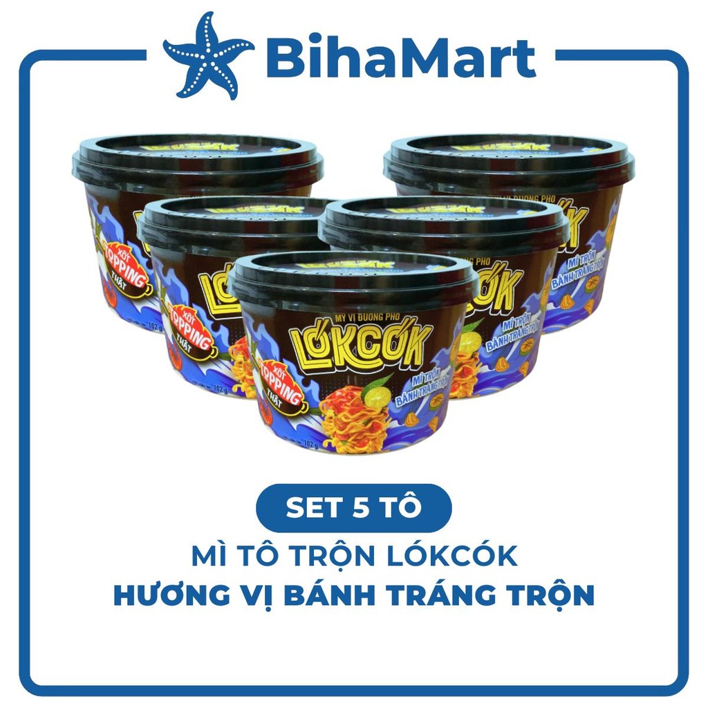 [SET5TÔ] - WORLD SPICE - Mì tô trộn LókCók hương vị Bánh tráng trộn, Mì tô trộn bánh tráng trộn LokC